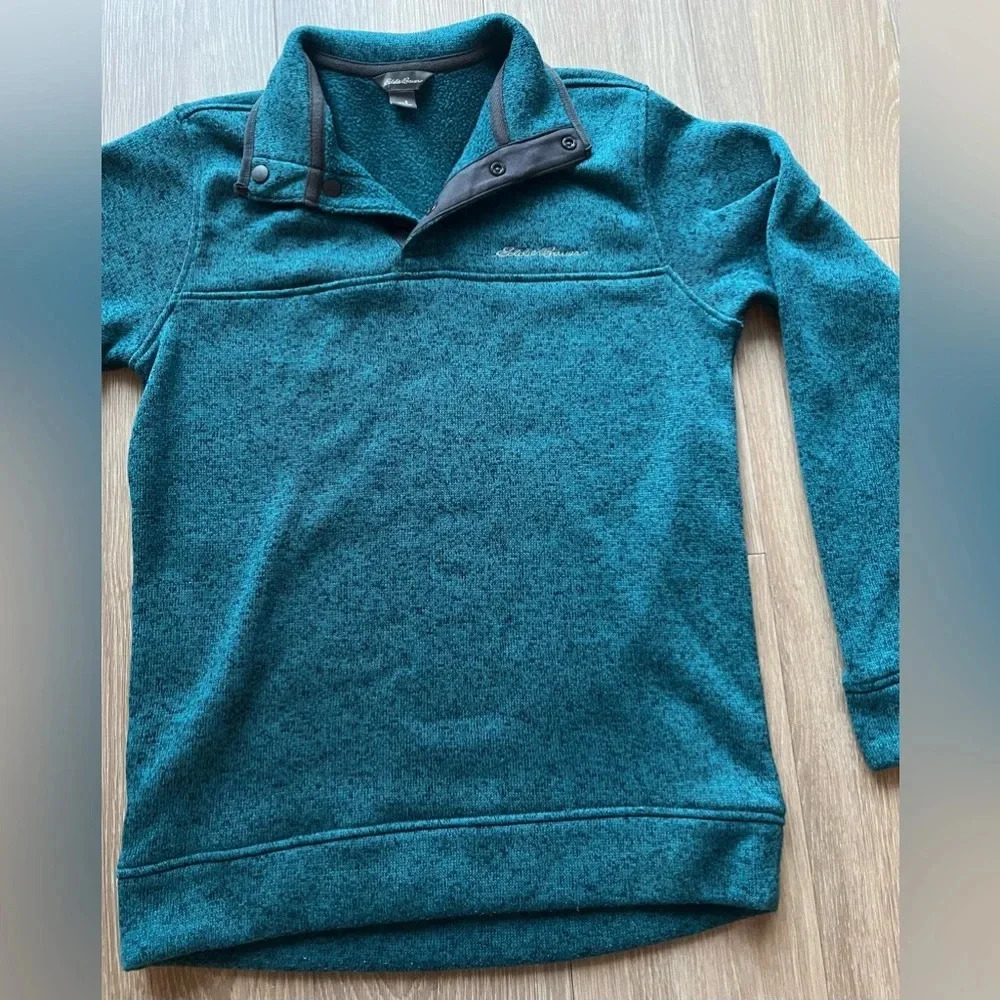 Eddie Bauer Men's 1/4 Zip Long Sleeve Sweater Pullover Fleece Size Small